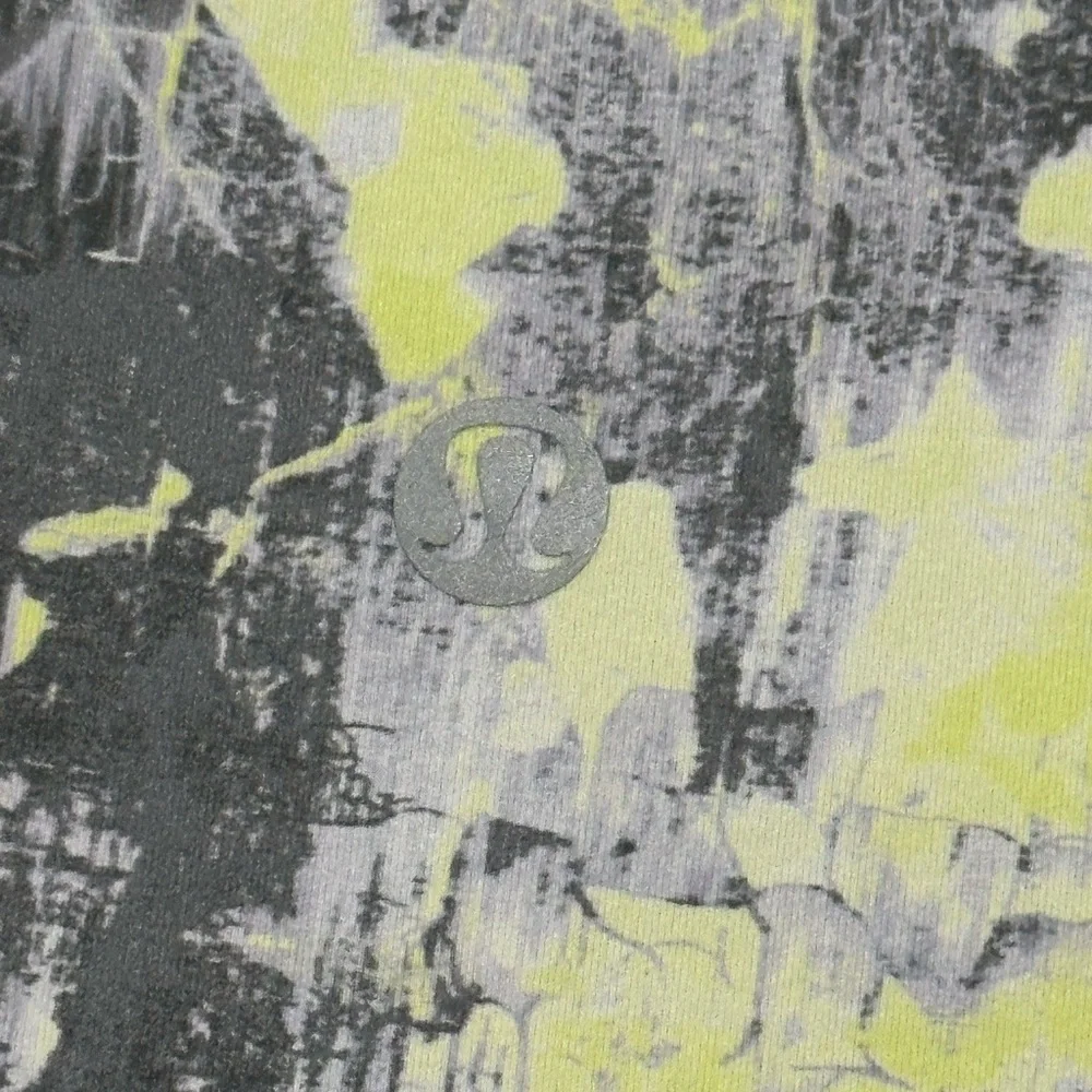 lululemon athletica. Gray & Lime Abstract Print Leggings